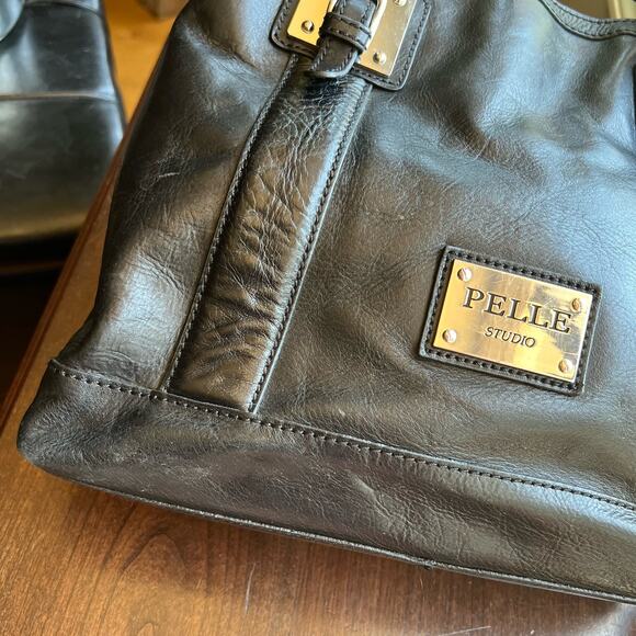 Vintage Pelle Studio Handbag Black Leather Wilsons - Picture 4 of 16